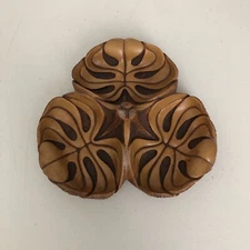 Monstera Leaf Tray Tiki Trinket Candy Dish Hawaiian Aloha Decor Vintage