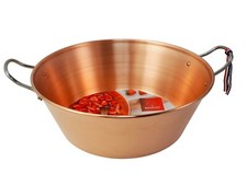 BAUMALU Soßen- & Marmeladentopf 9 Liter 38 cm - Kupfer mit Edelstahlgriffen