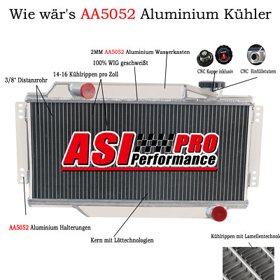2Reihen Rennsport Kühler Ganz-Alu Für 64-80 Triumph Spitfire MK3 MK4 1500 70