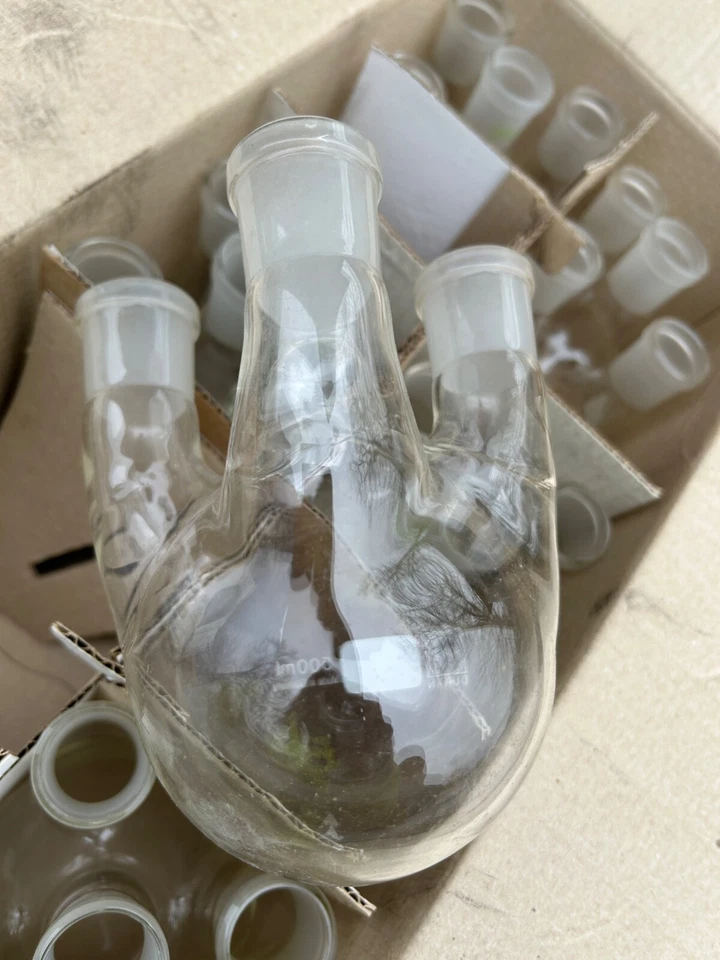 6 Piezas DURAN Matraz Esférico De Cuatro Cuellos 500ml De Vidrio Borosilicato - Imagen 3 de 3