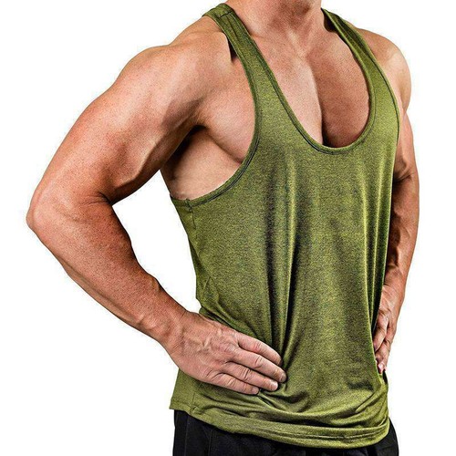 Camiseta Prendas para el torso Sin Mangas Gimnasio Deporte Entrenamiento Para Hombres Músculo Fitness Tanque Chaleco - Imagen 13 de 17