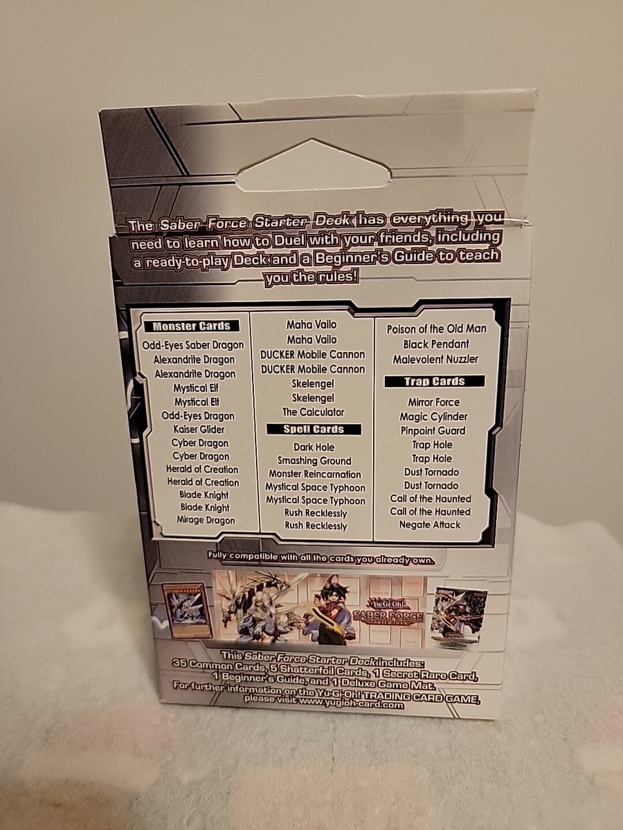 YUGIOH Saber Force Starter Deck 1st Edition English Edition Konami NEW SEALED YUGIOH Saber Force Starter Deck 1st Edition English Edition Konami NEW SEALED