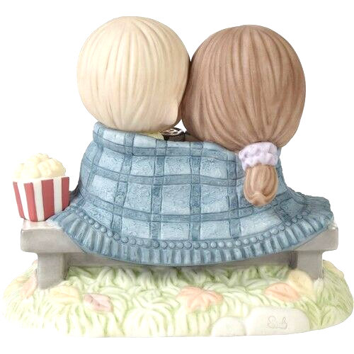 ღ New PRECIOUS MOMENTS Figurine I'M WRAPPED IN YOUR LOVE Popcorn Camping Coffee - Picture 5 of 6