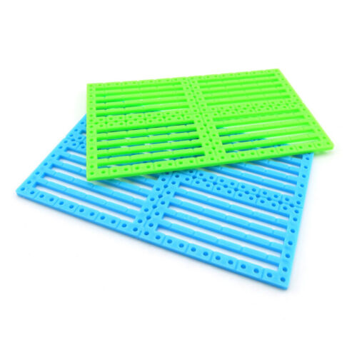 2pcs 12*7.5cm Car Chassis Perforated Plastic Panel Car Frame DIY For Robot Toy - Picture 3 of 4