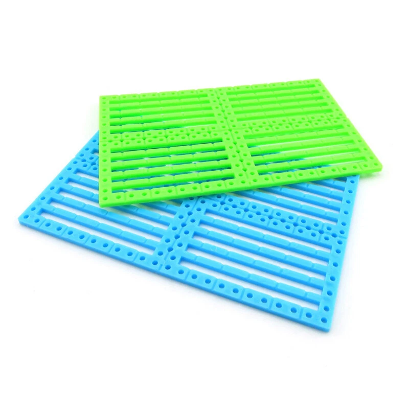2pcs 12*7.5cm Car Chassis Perforated Plastic Panel Car Frame DIY For Robot Toy - Image 3 of 4