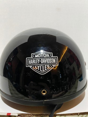 Harley Davidson Black Stock Dot Motorcycle Half Helmet Size Small A5047 shell A1 - Picture 19 of 22