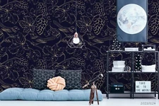 3D Leaves Birds Seamless Wallpaper Wall Mural Removable Self-adhesive Sticker556