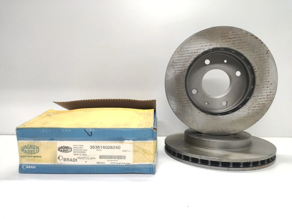 MAGNETI MARELLI COPPIA DISCHI FRENO ANTERIORI VOLVO V40 S40 MITSUBISHI Foto 3 de 3