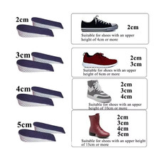 Height Increase Insoles Men Women Invisible Heel Lift Taller Shoe Inserts 2 Pads