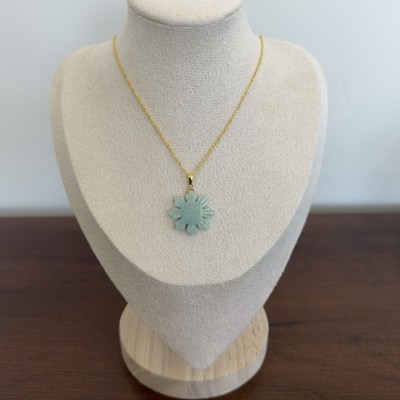 Grade A Burma Jade Philippine Sunflower Pendant 