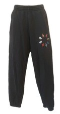Adidas Womens Sz SMALL black Jogger Sweatpants 100 Cotton