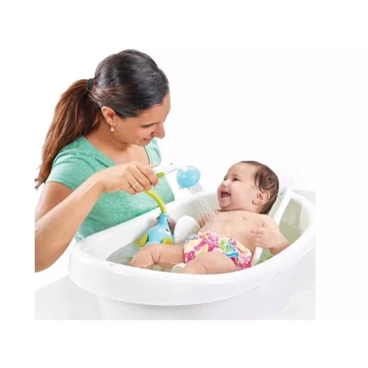 Yookidoo Cabezal de Ducha de Baño para Bebé Elefante Bomba de Agua con Caño de Baúl Enjuagador Azul Foto 4 de 4