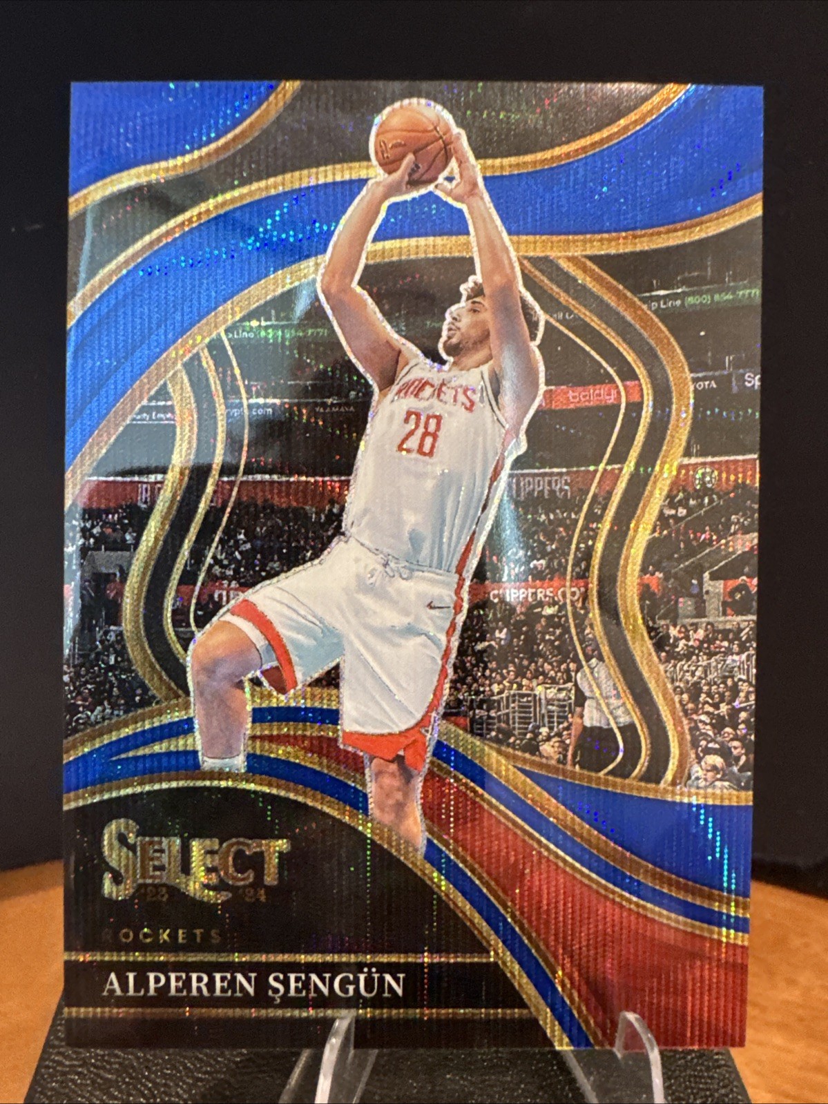 2023-24 Panini Select Alperen Sengun Courtside #213 Blue Wave Prizm /75