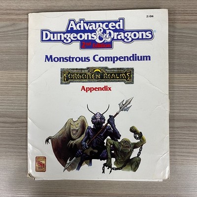 MONSTROUS COMPENDIUM Vergessene Reiche Anhang 2104 n. Chr. AD&D 2. Edition TSR