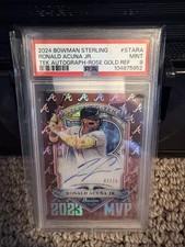 2024 Bowman Sterling - Sterlingtek Ronald Acuña Jr.  Rose Gold Refractor /15