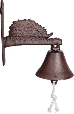 Esschert Design Doorbell Hedgehog, Cast Iron, Brown