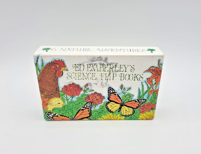 ED EMBERLEY'S 3 SCIENCE FLIP BOOKS/6 NATURE ADVENTURES 1982 LEARNING TOOLS