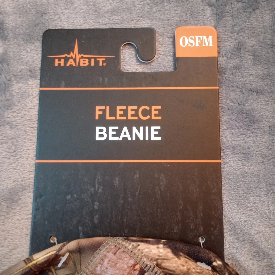 Habit Fleece Beanie Realtree Camo Camoflauge Scent Factor Stretch OSFM Soft Warm - Image 3 of 4