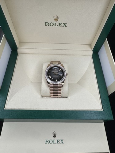 Rolex Day-Date 40 228345RBR 2025 Unworn Ombré Dial 18k Factory Bezel Rose Gold - Picture 9 of 24