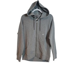 Eddie Bauer Womens Cozy Camp Full Zip Hoodie Heather Gray Fleece Sweatshirt NEW