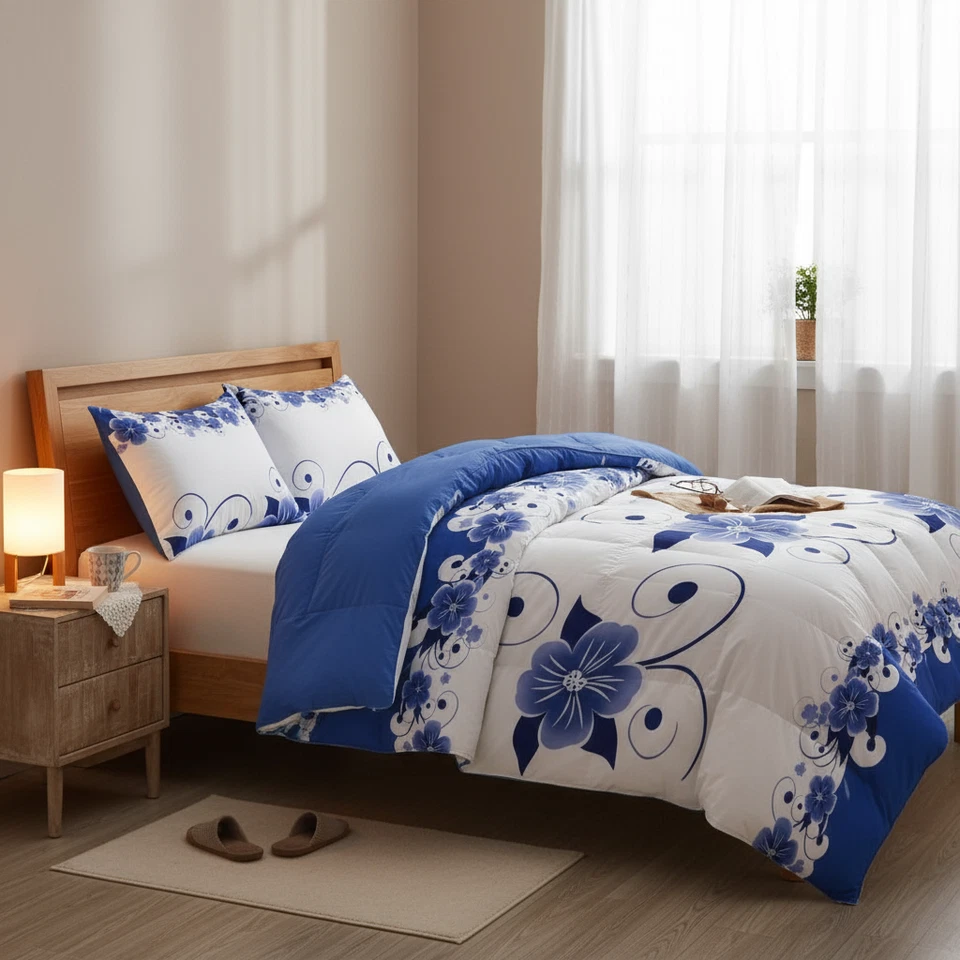 3件装被套套装无填充拉链4角领带可机洗 — 第 4/4 张图片