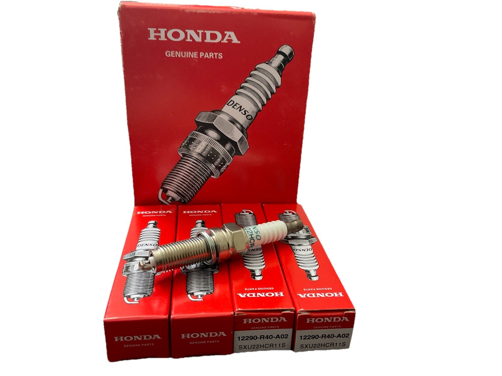 4Pcs OEM Iridium Spark Plugs For 12290-R40-A02 SXU22HCR11S 3461 Denso USA