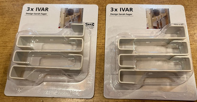 IKEA IVAR 6 (sechs) Haken für Beistellschrank weiß 2x3er Pack NEU 101.976.71