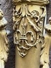 LARGE FRENCH LOUIS XVI ORMOLU BRONZE 3-LIGHT WALL FLEIR-de-LIS MOTIF SCONCE  — photo 3