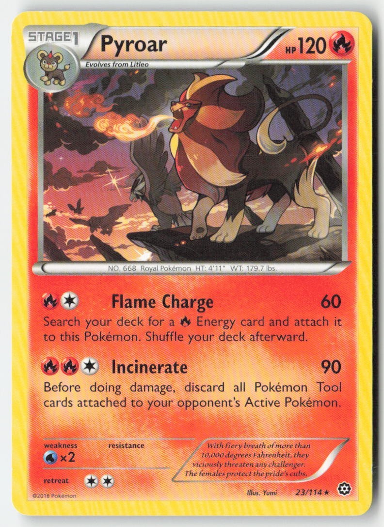 Pyroar 23/114 Rare MP Regular - Steam Siege