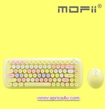 MOFII Candy Mixed Color Wireless 2.4G Keyboard And Mouse Set Yellow