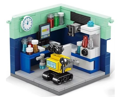 Bausteine Set, 166 Teile 1Figur Wissenschaftler Labor Forscher Bausatz Technik 