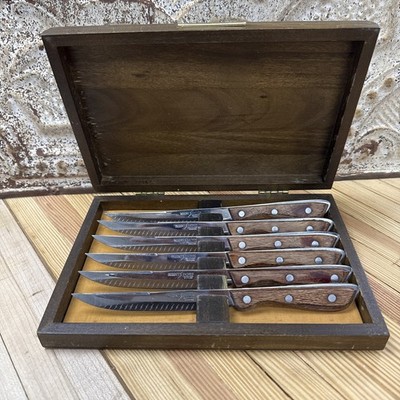 Regent Swords Lightning Edge Steak Knife Set Lot Of 6 Stainless Steel Japan