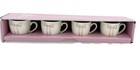 Godinger Pink Bow Espresso Cups 4oz - Set of 4 NIB