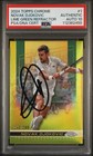 2024 Topps Chrome Tennis #1 Novak Djokovic Lime Green Ref /299 PSA/DNA AUTO 10
