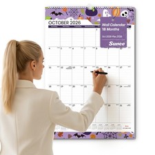 Wall Calendar 2026-2027 Large 22.75"x15.5" 18 Month Vertical Ends 2028