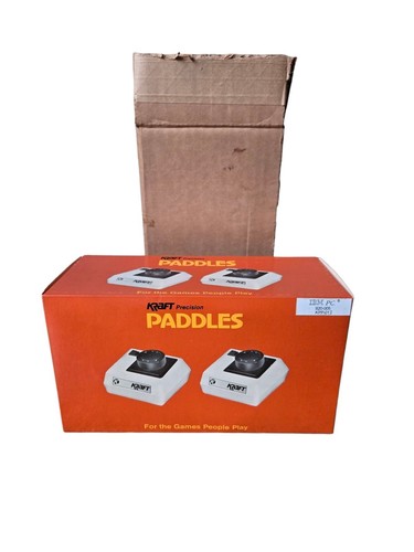 Vintage 1980s NOS Kraft IBM Dual PC Paddle Controllers Retro Gaming