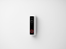 Vivint Smart Video Doorbell Camera Black/White Round Button Rectangle