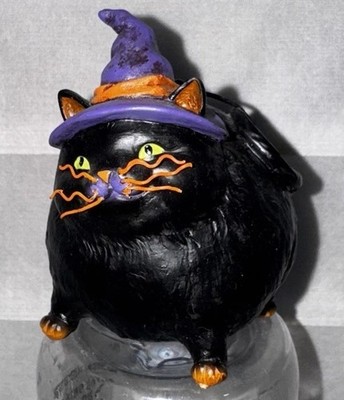Vintage Halloween Black Fat Witch Cat by Midwest - Seasons of Cannon Falls
