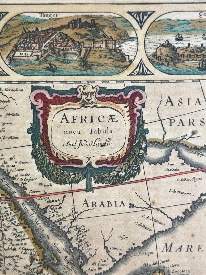 Africae nova Tabula, HONDIUS JODOCUS 1650 Alt Koloriert RARRR - Bild 3 von 4