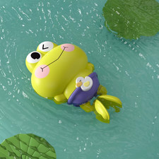 Wind-Up Swimming Frog Bath Toys for Toddlers, No Battery Mold-Free ABS Montessor