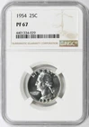 1954 25c Proof Washington Quarter NGC PF67