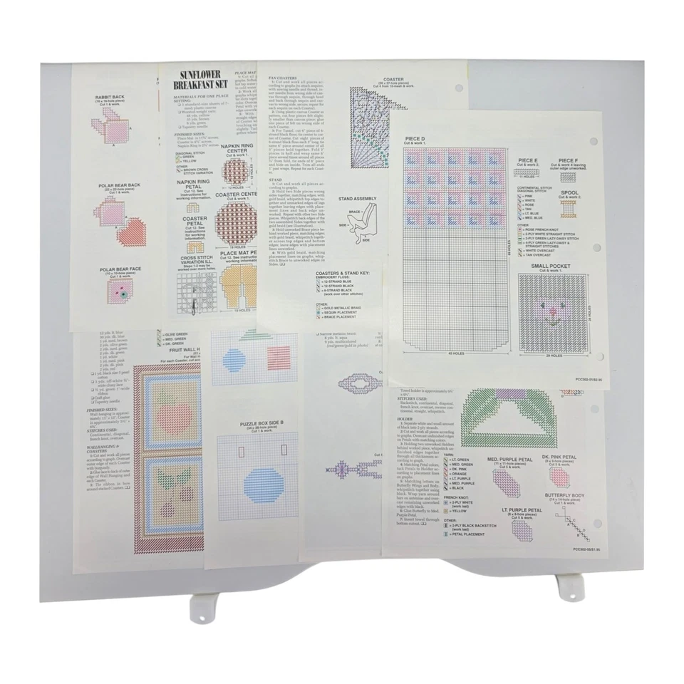 Plastic Canvas Pattern Lot of 8 Home Décor & Crafts Leisure Arts & Annies Design - Image 4 of 4