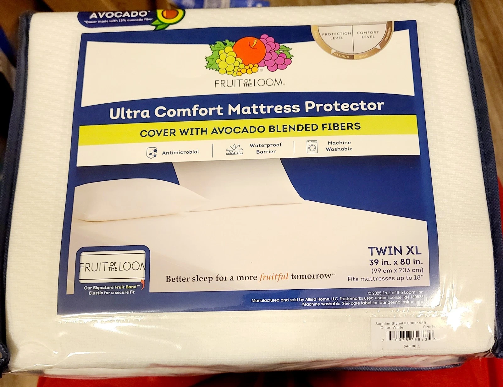 Fruit Of The Loom Mattress Protector Twin