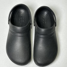 Crocs Iconic Comfort Men's Size 11 Black Silnon Mule Clogs Summer Slip On