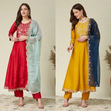 Anarkali Abendkleid Pakistaner Salwar Kameez Fertige Suits Hochzeit Party