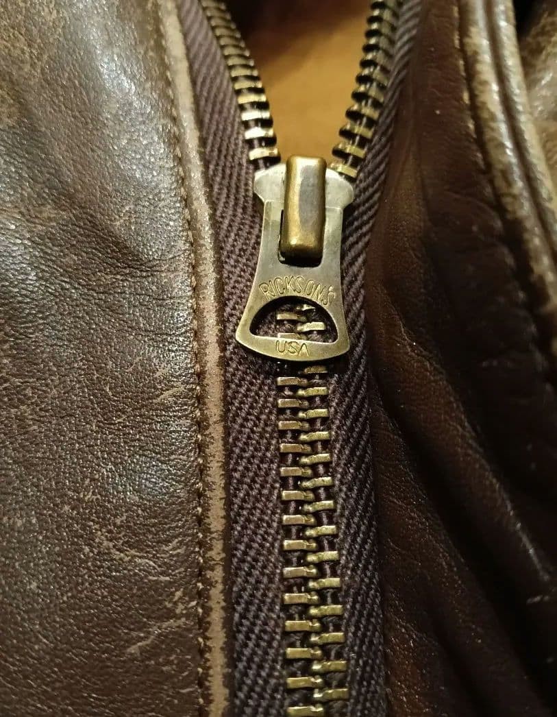 Buzz Ricksons A2 Leather Jacket Flight Riders - image 5