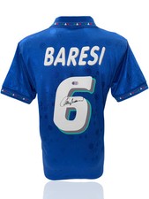 FRANCO BARESI SIGNED ITALY 1994 HOME SHIRT (ACG CERT AG17690)