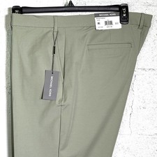 Michael Kors Men's Classic-Fit Cotton-Blend Dress Pants Mint 42x30 95