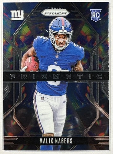 2024 Malik Nabers Panini Prizm Prizmatic #13 RC y Base Prizm RC #370 NY Giants - Imagen 1 de 4