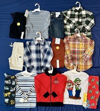 Huge Lot Boys Size 4 5 Clothes NEW EC Pants Levis 4T 5 Carters Ralph Lauren C J